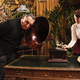 Carson and Mary set up a gramophone